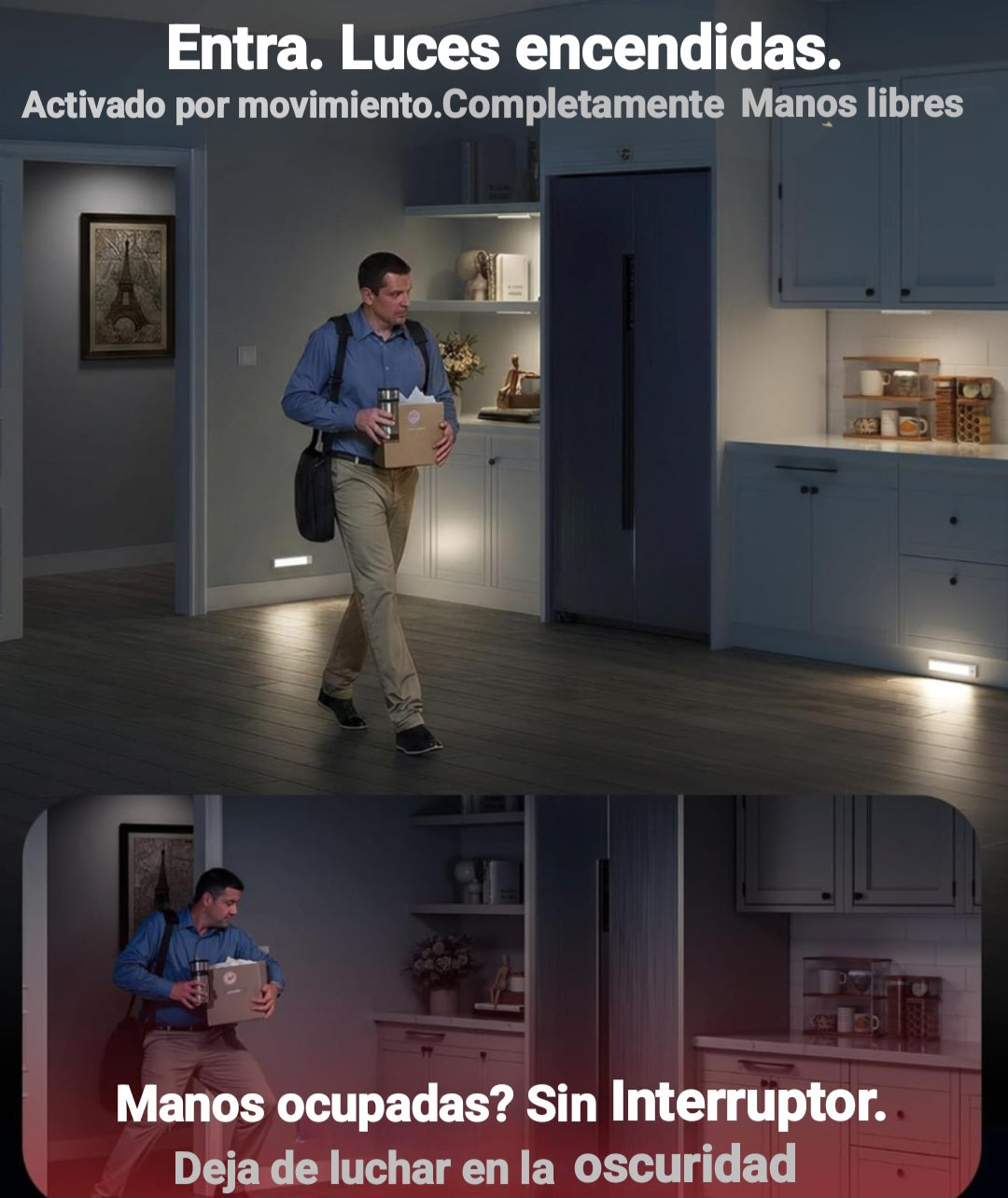 Luz LED con sensor de movimiento USB